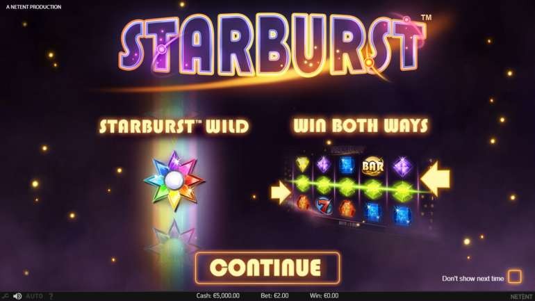 Starburst spelautomat - NetEnt